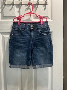 Arizona Jean Company Dark Blue Rolled Cuff Denim Shorts